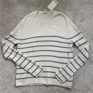 Splendid Cream Striped Sweater